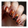 thumbnail image 1 of Tryvkinvive Short Square Press On Nails Glossy Gradient False Nails Haunted House Bare Tree Bat Print Halloween Decoration Spooky Reusable Classic Holiday Manicure, 1 of 6