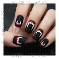 thumbnail image 1 of Tryvkinvive Short Square Press On Nails Matte False Nails Drip Print Halloween Decoration Spooky Reusable Sleek Salon Manicure, 1 of 10