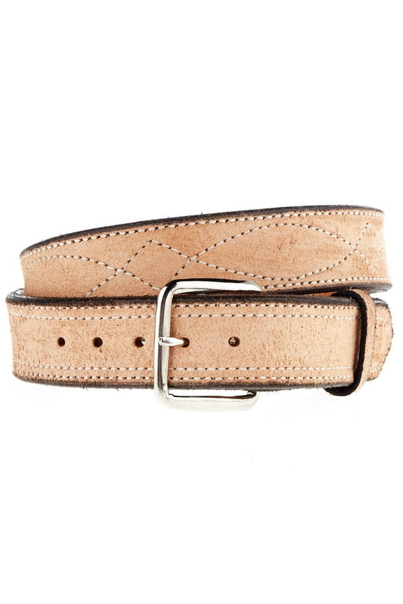 Ts Texas Saddlery Mens  Rough Out Figure Eight Stitch Belt 40 Natural Roughout Gunfighter Stitch