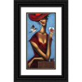 thumbnail image 1 of Tsantekidou, Rose 9x14 Black Ornate Wood Framed with Double Matting Museum Art Print Titled - Rose d anjou 2, 1 of 4
