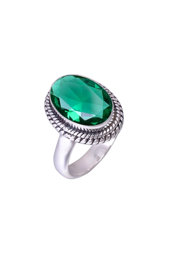 Tsavorite 925 Sterling Silver Ring, 14X10 mm Oval Gemstone Ring, Green Ring, Christmas Gift, Unique Jewelry Ring, Adjustable Ring V3129R21581210
