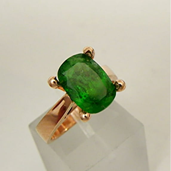 Tsavorite Garnet Ring 5 Carat Appraised Sterling Silver Solitaire January Green Birthstone Genuine Natural Earth Mined