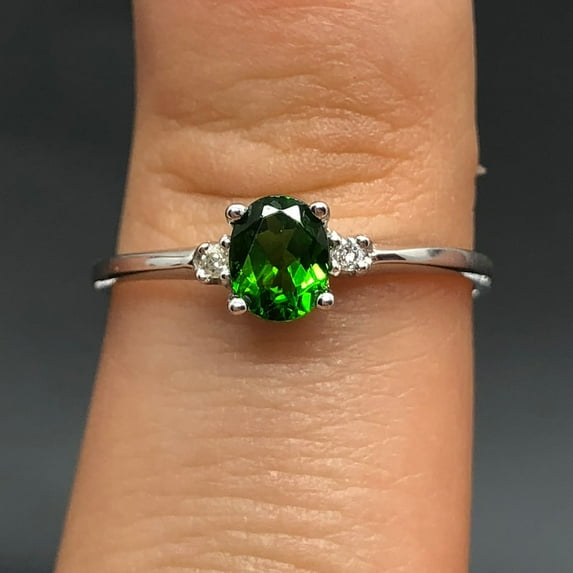 Tsavorite Gemstone Handmade 925 Sterling Silver Jewelry Ring Wedding Gift Ring Birthstone Gift Ring