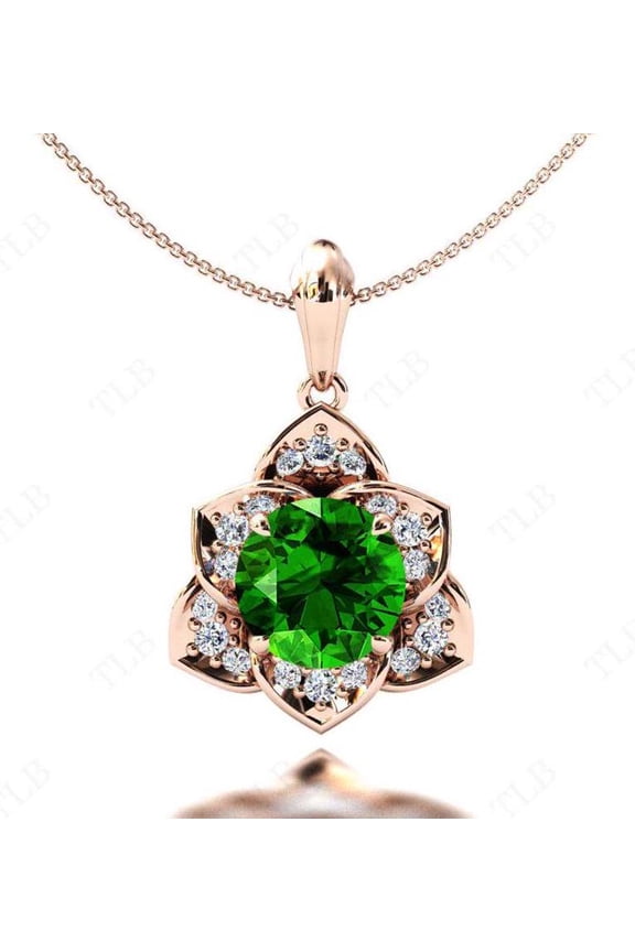 Tsavorite Necklace Pendant 4.42 Carat Sterling Silver, January Birthstone, Real Genuine Natural Green Garnet Jewelry
