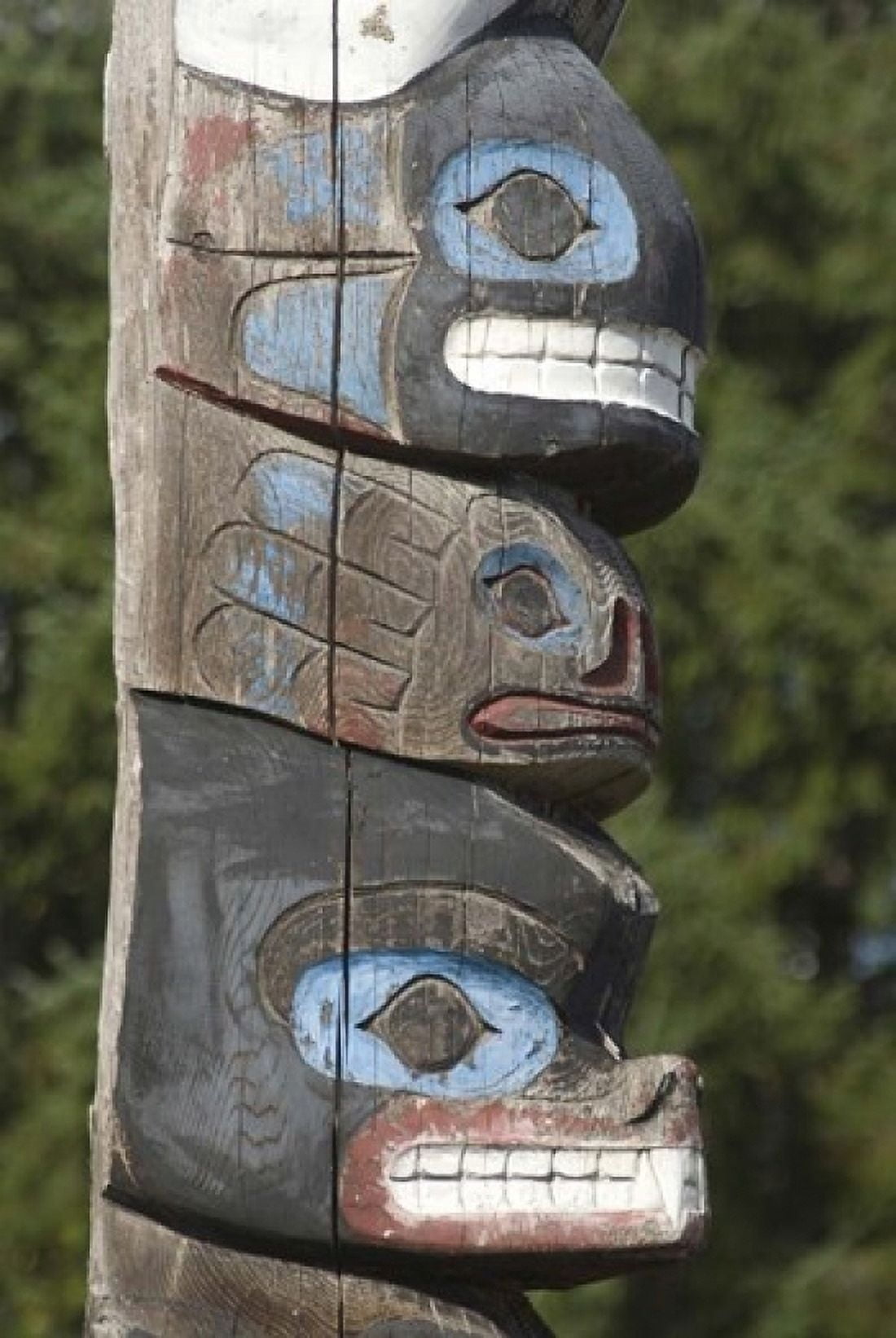 Tseshaht Totem Poles Port Alberni British Columbia Canvas Art - Roddy Scheer DanitaDelimont (24 x 36)