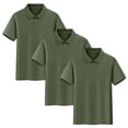 thumbnail image 1 of Tsesme 3 Pack Boys Button Short Sleeve Shirts, Kids Basic Collared Uniform Tops, Breathable Casual Back to School Tops 10T, 1 of 9