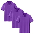 thumbnail image 1 of Tsesme 3 Pack Boys Button Short Sleeve Shirts, Kids Basic Collared Uniform Tops, Breathable Casual Back to School Tops 10T, 1 of 9
