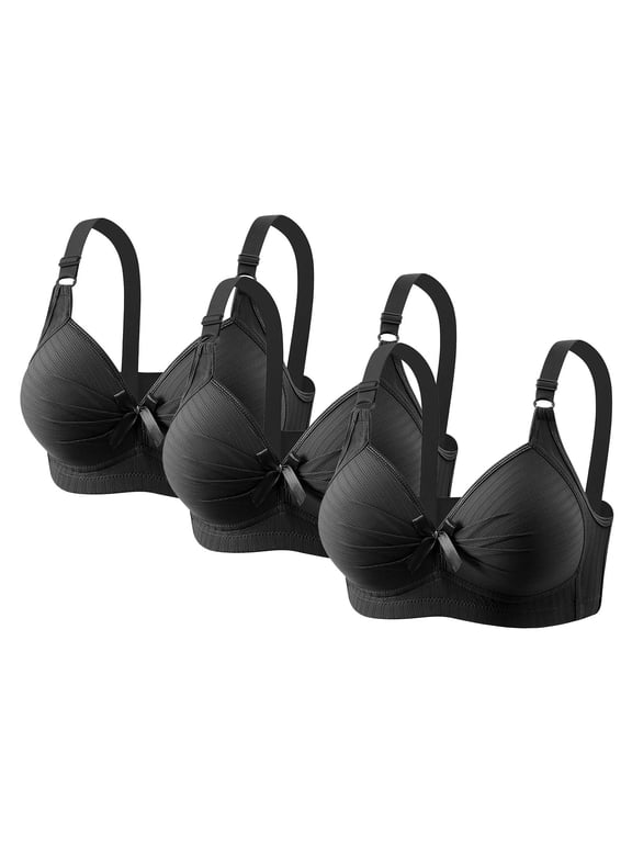 3 Pack Women’s Bras Push up Wireless Comfy Bralette Full Cup Lifting Support Everyday Bras