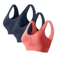 thumbnail image 1 of Tsesme 3pack Sport Bras for Women Plus Size High Support Wireless Bralettes Full Cup Seamless Everyday Bra, 1 of 2