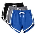 thumbnail image 1 of Tsesme 3pc Athletic Shorts for Women Elastic Waist Drawstring Lightweight Running Shorts 2026 Summer Workout Yoga Shorts with Pockets ,Blue,3XL, 1 of 7