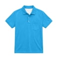 thumbnail image 1 of Tsesme Boys School Uniform Short Sleeve Tops, Lapel Collar Button down Summer Shirt with Pockets 2-15 Years 2T, 1 of 8