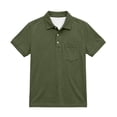 thumbnail image 1 of Tsesme Boys School Uniform Short Sleeve Tops, Lapel Collar Button down Summer Shirt with Pockets 2-15 Years 2T, 1 of 8