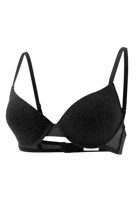 Bra for Women Sparkle Wireless Back Closure Comfy Everyday Bras Push up Support Minimizer