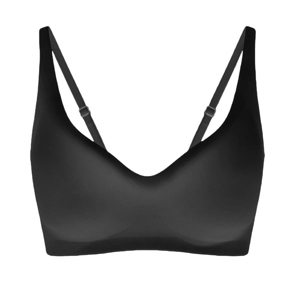 Tsesme Bras for Women No Underwire Fashion V Neck Seamless Home Casual Bra Adjustable Straps Comfortable Bra
