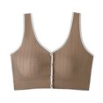 thumbnail image 1 of Tsesme Front Closure Bras for Women Full Cup Wireless Ribbed Bra Support Push up Everyday Bralettes, 1 of 3