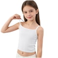 thumbnail image 1 of Tsesme Girl’s Camisole Summer Spaghetti Strap Sleeveless Crop Cami Tops for Kids, Comfy Soft Tank Tops 7-14 Years, 1 of 9