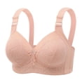 thumbnail image 1 of Tsesme Lace Wireless Bras for Women Push up Padded No Underwire Full Cup Support Bra Plus Size, 1 of 2
