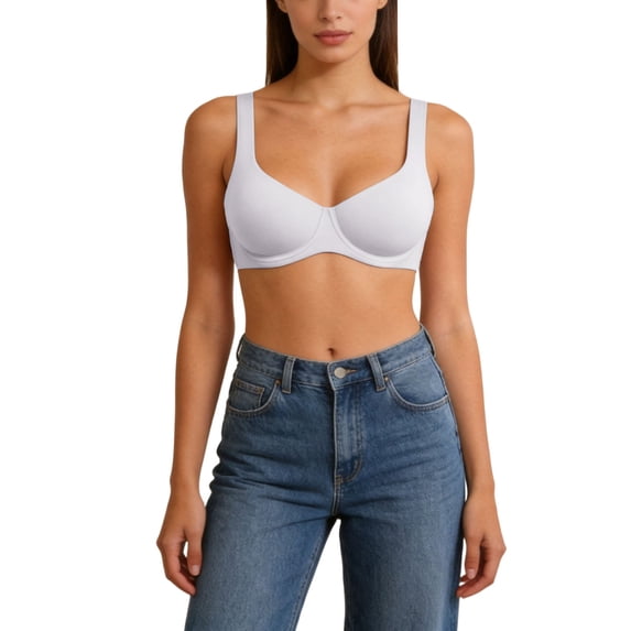 Tsesme Plus Size Women’s Underwire Bras Adjustable Straps Push up Bras Full Coverage Lift Support Everyday Lingerie 36B