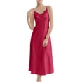 thumbnail image 1 of Tsesme Satin Nightgown for Women V-Neck Sleep Dress Sleepwear Lace Patchwork Lingerie Long Nightdress, 1 of 9