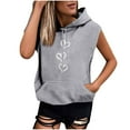 thumbnail image 1 of Tsesme Sleeveless Hoodies for Women Casual Loose Tank Tops Lightweight Workout Gym Pullover Sweatshirt with Pocket, 1 of 4