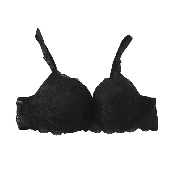 Tsesme Underwire Bras for Women Embroidery Lace Push up Bras Deep V-Neck Comfy Breathable Minimizers