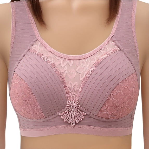 Tsesme Wireless Bras for Women Wide Straps Full Cup Comfy Bras Push up Support Everyday Bralettes