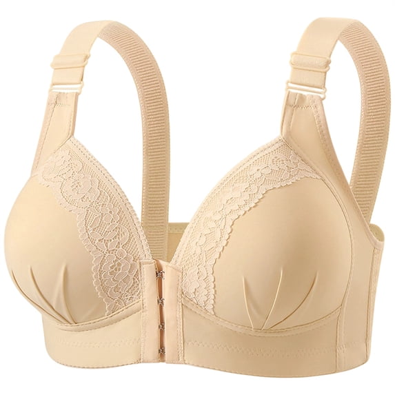 Tsesme Women’s Front Closure Bras No Underwire Push up Minimizers Lace Fashion Comfy Lifting Bras