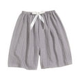 thumbnail image 1 of Tsesme Women's Plaid Shorts Casual Summer Wide Leg Sleep Shorts Summer Comfy Home Gingham Pajama Shorts, 1 of 3