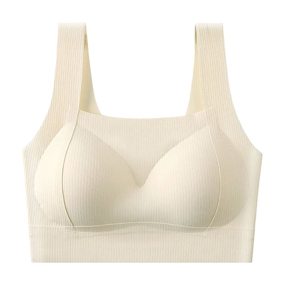 Tsesme Women’s Seamless Bra No Underwire Full Coverage Everyday Bra Ribbed Textured Bralettes