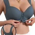 thumbnail image 1 of Tsesme Women's Wireless Front Closure Bra Full Support Push up Bra Wide Shoulder Straps Comfy Bralettes, 1 of 3