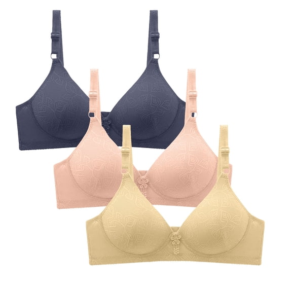 Tshirt Bras for Women, Hugcore Large Sized Bras without Rings Side Breasts Top Support Underwear Women's Thin Cotton Smooth Mother's Bra Cover Supportive Bras for Women White L