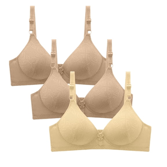 Tshirt Bras for Women, Hugcore Large Sized Bras without Rings Side Breasts Top Support Underwear Women's Thin Cotton Smooth Mother's Bra Cover Supportive Bras for Women Black M