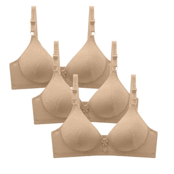 Tshirt Bras for Women, Hugcore Large Sized Bras without Rings Side Breasts Top Support Underwear Women's Thin Cotton Smooth Mother's Bra Cover Supportive Bras for Women Dark Blue L