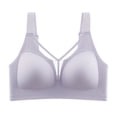 thumbnail image 1 of Tshirt Bras for Women, Xunlbb Women's Non-Magnetic No Steel Ring Plus Size Thin Adjustable Bra Gathered Comfortable Sexy Lace Bra Daily Bra(Purple,XXXL), 1 of 8