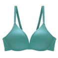thumbnail image 1 of Tshirt Bras for Women Lightly Lined Bra Feature V-Neck Longline Bra Style W-229 Green S, 1 of 8
