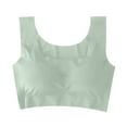 thumbnail image 1 of Tshirt Bras for Women Seamless Wire Free High Support 360 Stretch Longline Sport Bra Push Up Bra Full Coverage Underwear Green 38, 1 of 5