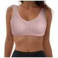 thumbnail image 1 of Tshirt Bras for Women Underwire Womens Double Lined Triangle Bralette - Adjustable Straps Unlined Wireless Cami Plunge T-Shirt Everyday Bra, 1 of 5