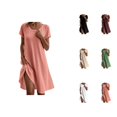 thumbnail image 1 of Tshirt Dress Women Short Sleeve Crewneck Loose Fit Flowy Midi Dresses Summer Beach Vacation Dress, 1 of 5