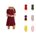 thumbnail image 1 of Tshirt Dress Women Summer Short Sleeve Crewneck Loose Fit Lightweight Casual Mini Dresses T Shirt Dresses for Women, 1 of 6