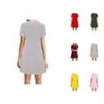 thumbnail image 1 of Tshirt Dress Women Summer Short Sleeve Crewneck Loose Fit Lightweight Casual Mini Dresses T Shirt Dresses for Women, 1 of 6
