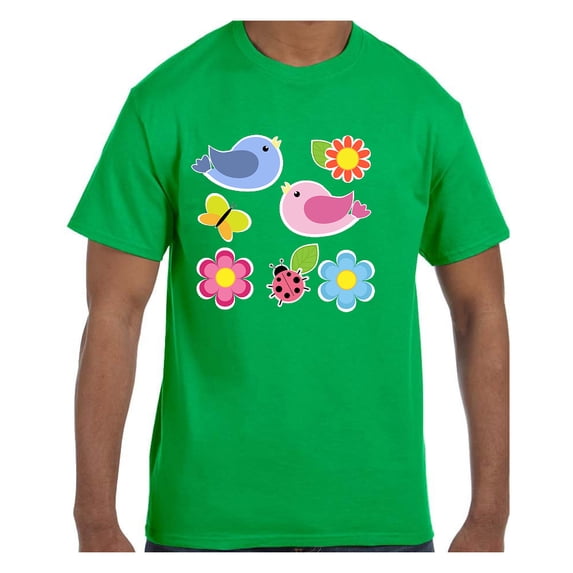 Tshirt Mother's Day Flowers Birds Design