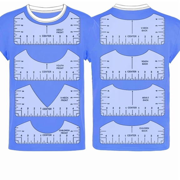 Tshirt Ruler Guide, T Shirt Rulers to Center Designs, PVC Measurement Template, Craft Sewing Supplies Accessories Tools