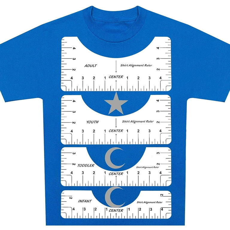 Tshirt Ruler Guide forAlignment - 4 Pcs of PVC T Shirt Rulers to Center  Designs