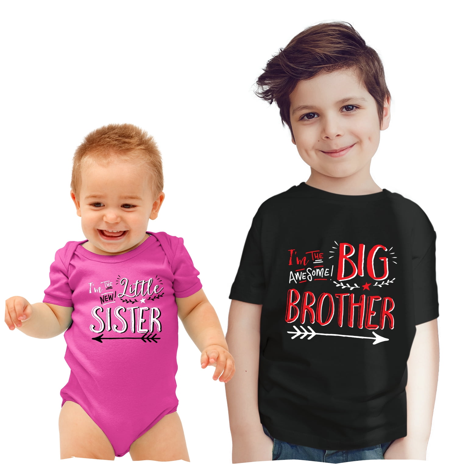 Texas Tees Big Brother Shirt for Toddler Sister Gifts from Sister Birthday Hipster Big Brother Little Sister Big Sibling 10 12 Lil Sibling NB