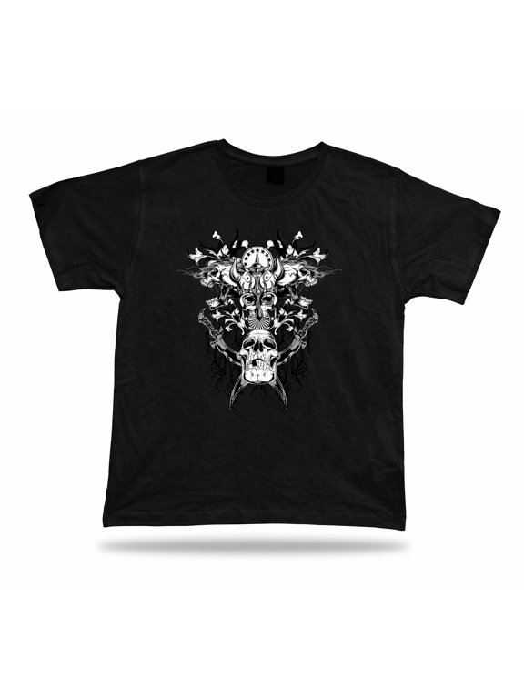 Tshirt Tee Shirt Birthday Gift Idea Warrior Skull Emblam Hardcore Helmet Death