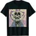 thumbnail image 1 of Tshirt Women Men Crewneck Short Sleeve Skull T-Shirt, 1 of 3