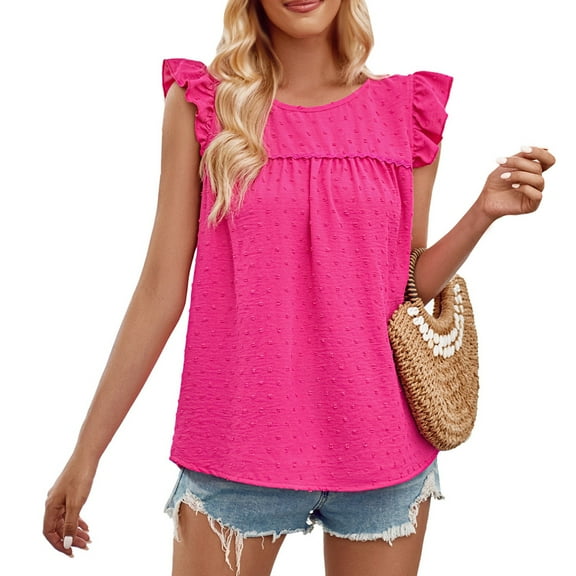 Tshirt Women Women's Clothing Summer Round Neck Slim Fit Fresh Style Short Sleeve Top