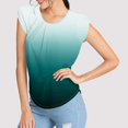 thumbnail image 1 of Tshirt Women Women's Fashion Printed Short-sleeved Button Round Neck Casual Tops, 1 of 5