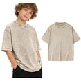 thumbnail image 1 of Tshirt for Boys Short Sleeve Crew Neck T Shirts Distressed Oversized Tops Basic Tees Summer Tops Boys Size 6-8 Years Clothes, 1 of 4