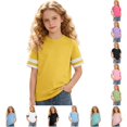 thumbnail image 1 of Tshirt for Girls Short Sleeve Crew Neck T Shirts Casual Base Kids Shirts 8-9 Years, 1 of 4